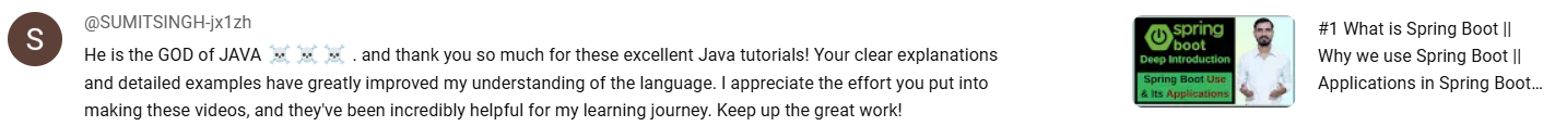 Spring Boot Course Review